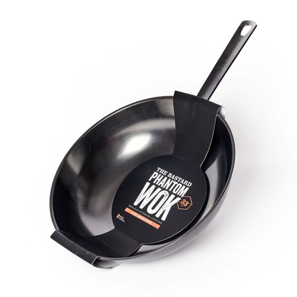 Stainless steel wok Bastard with handle ø33cm